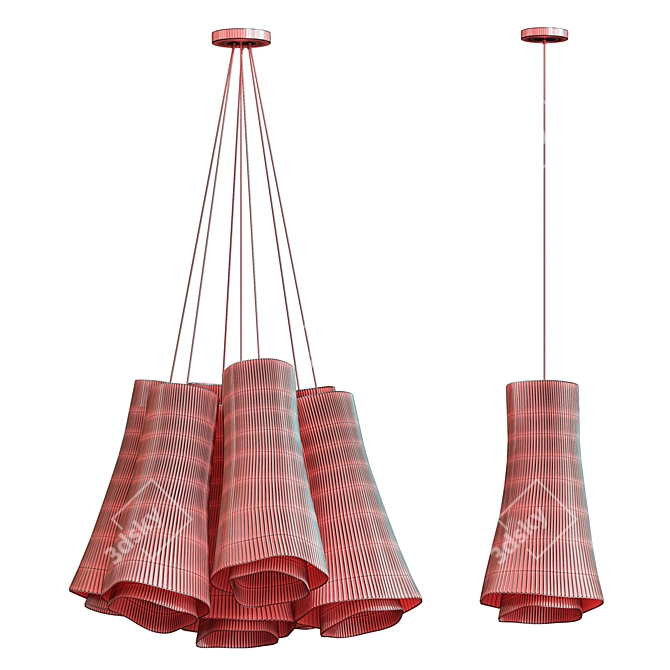 Elegant Tempo Andante Pendant Light 3D model image 4