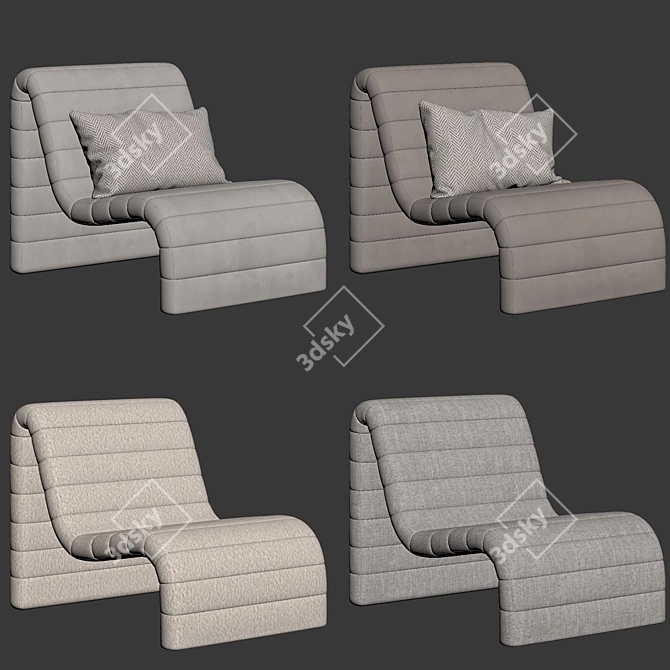 Modern Zurich Chair Coco Republic 3D model image 6