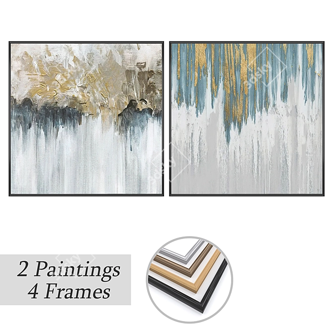 Assorted Wall Painting Set 3D model image 1