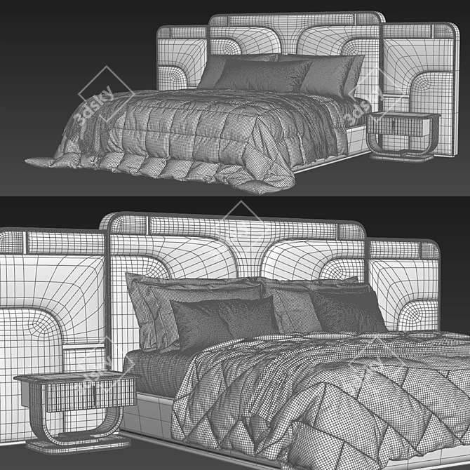 SaberJewels Crystal Bedroom Collection 3D model image 3