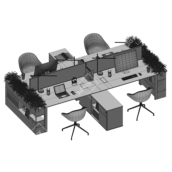 Ersa Domino Operational Desk System 3D model image 7