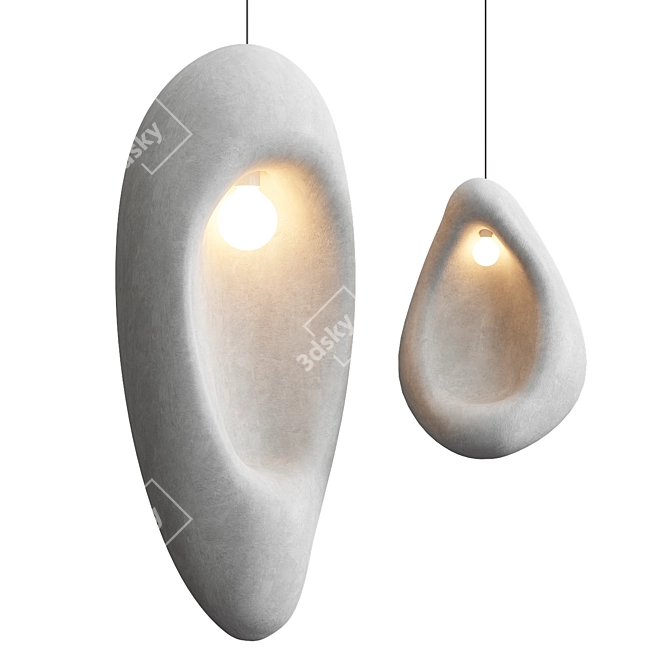  Modern Sculptural Nula Pendant Lamp 3D model image 3