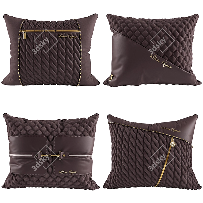 Luxury Decorative Cushions Pack 3D model image 3