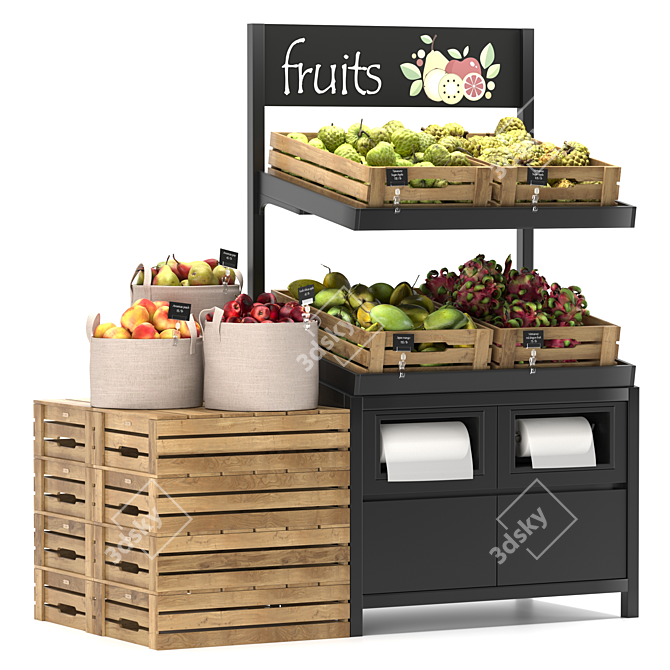 Spacious Display Rack for Organization 3D model image 1