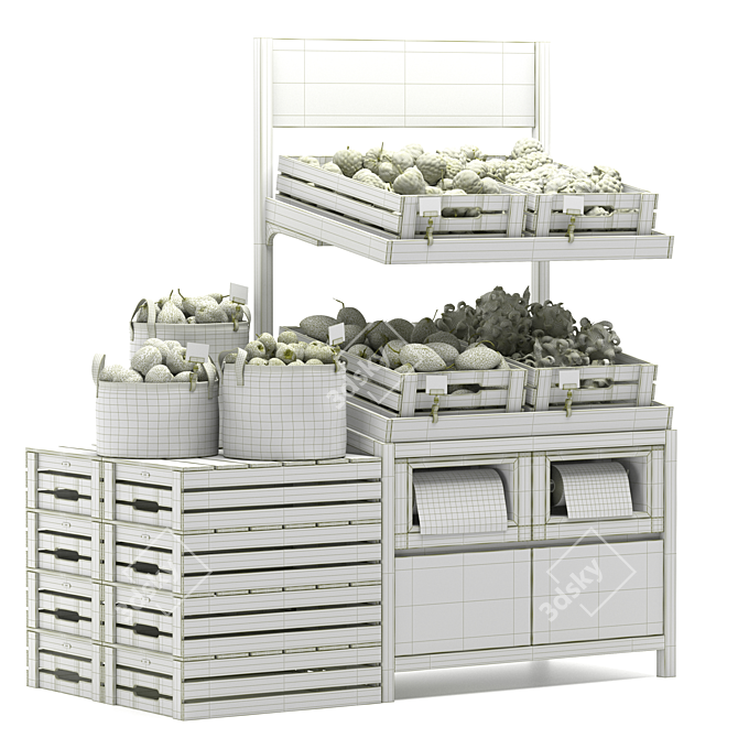 Spacious Display Rack for Organization 3D model image 7