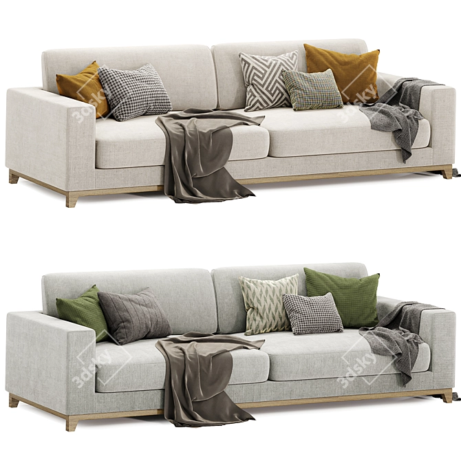 Spencer 4-Seat Sofa in 2 Colors 3D model image 1