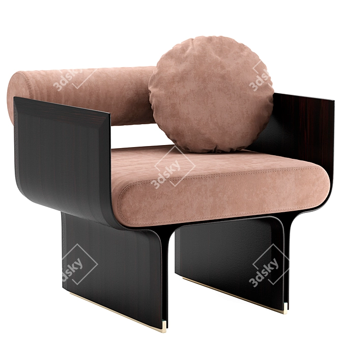 Gallotti&Radice Stami Lounge Armchair 3D model image 1