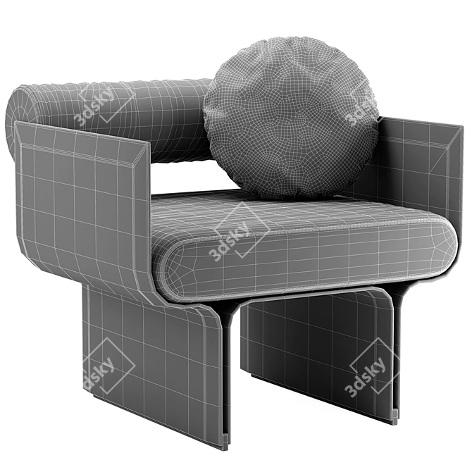 Gallotti&Radice Stami Lounge Armchair 3D model image 7