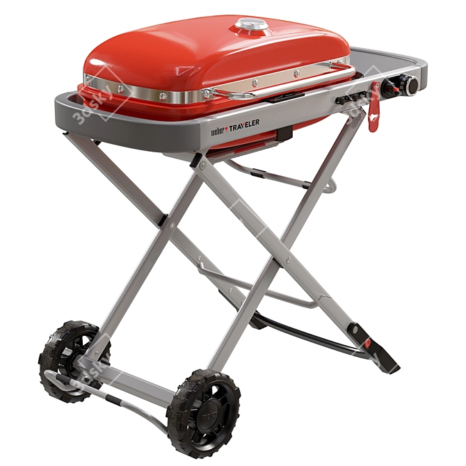 Portable Weber Gas Grill 3D model image 3