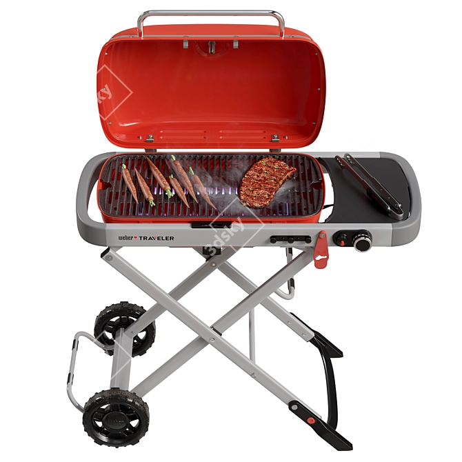 Portable Weber Gas Grill 3D model image 5