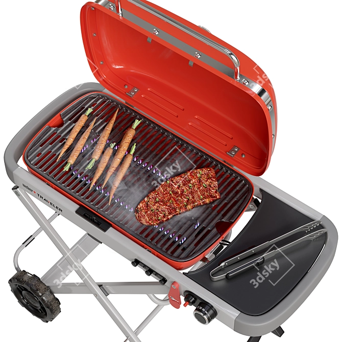 Portable Weber Gas Grill 3D model image 6