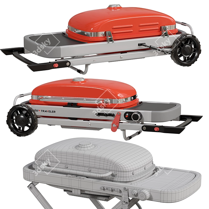 Portable Weber Gas Grill 3D model image 7