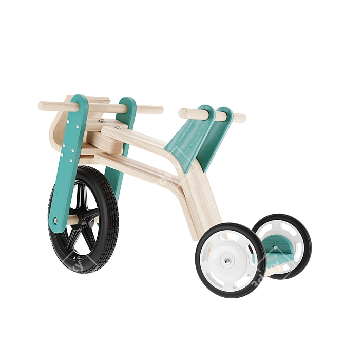 Wooden Kids Bike Model Kit 3D model image 2