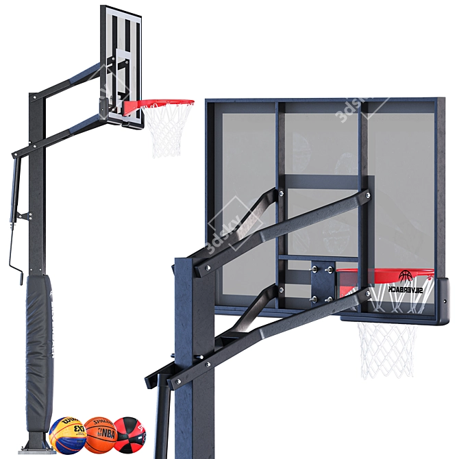 Silverback 2015 Basketball Hoop Kit 3D model image 3