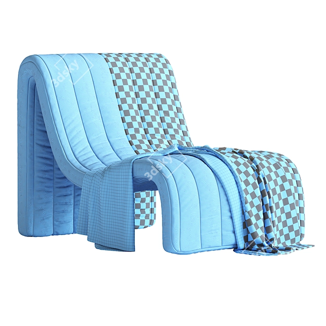 Sleek Modern Armchair N_2 3D model image 7