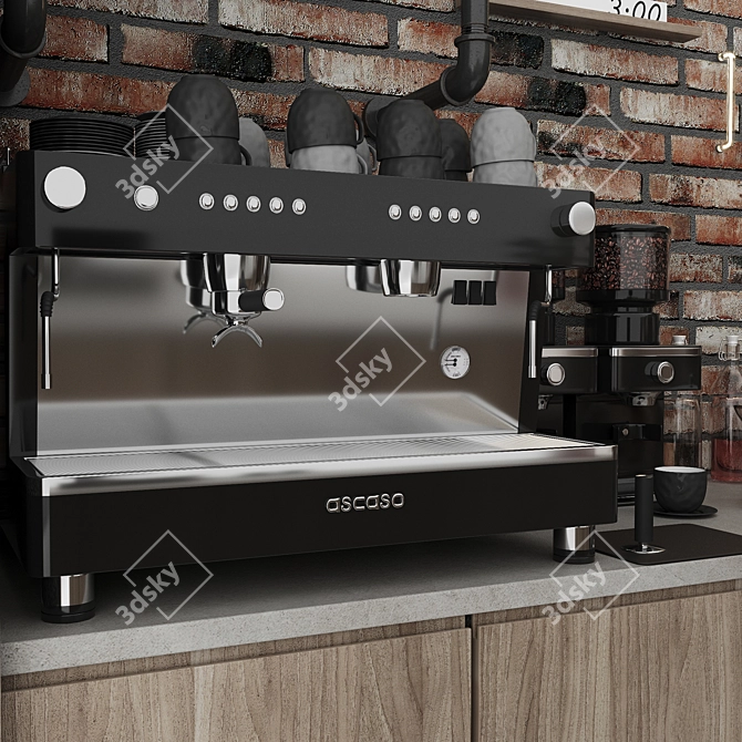 Industrial Loft Coffee Shop 3D model image 5