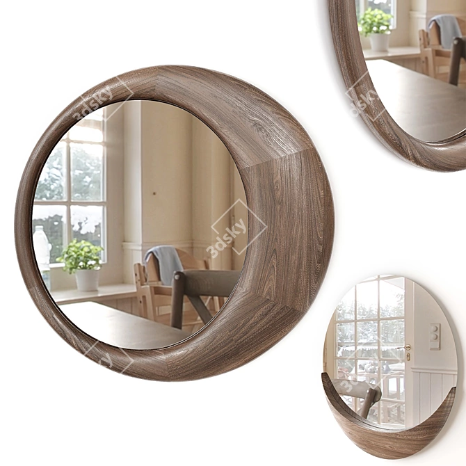 Lana & Luna Round Mirrors by ARTISAN 3D model image 1