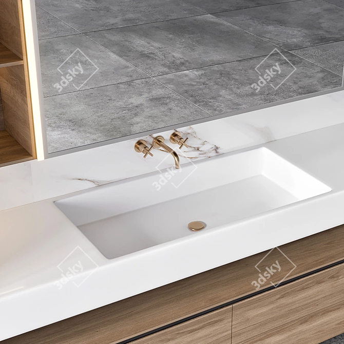 Modern Bathroom Furniture Set 18 3D model image 6