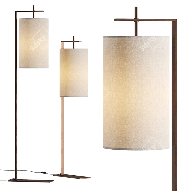 Contemporary Osaka Fl Floor Lamp 3D model image 1