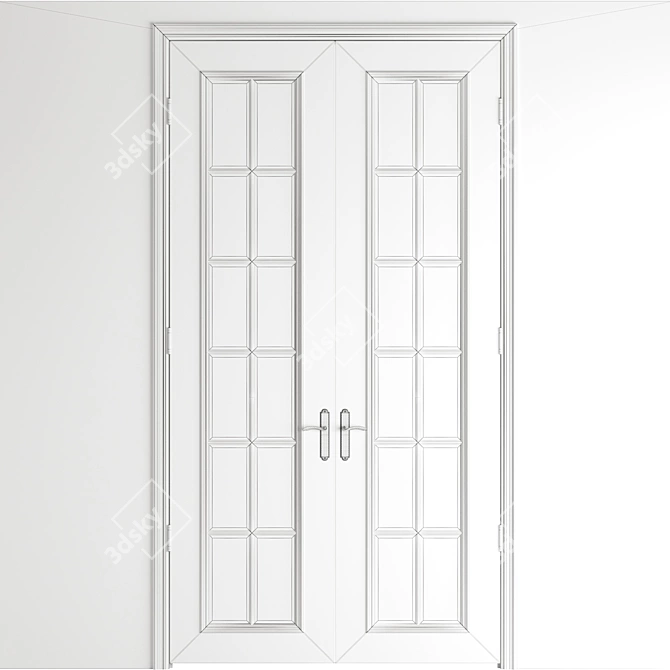 Double Door for Large Entryway 3D model image 5