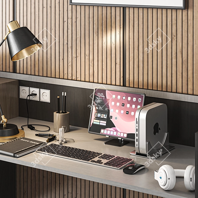 Versatile Workstation Furniture 3D model image 2