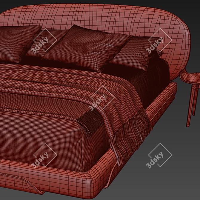 Olos Bed: Italian Elegance Unveiled 3D model image 3