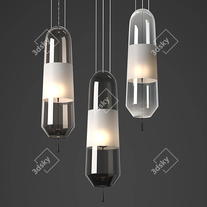 Elegant Drop OKY Pendant Light 3D model image 4