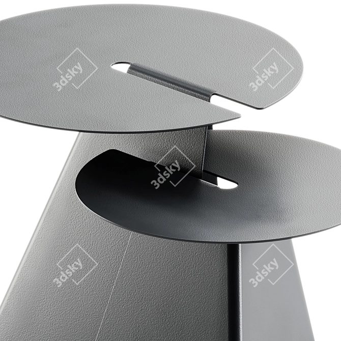 Modern Steel Coffee Table Option 3D model image 4