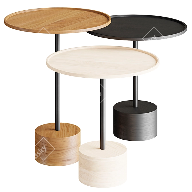 Modern Cassina Side Table 3D model image 1