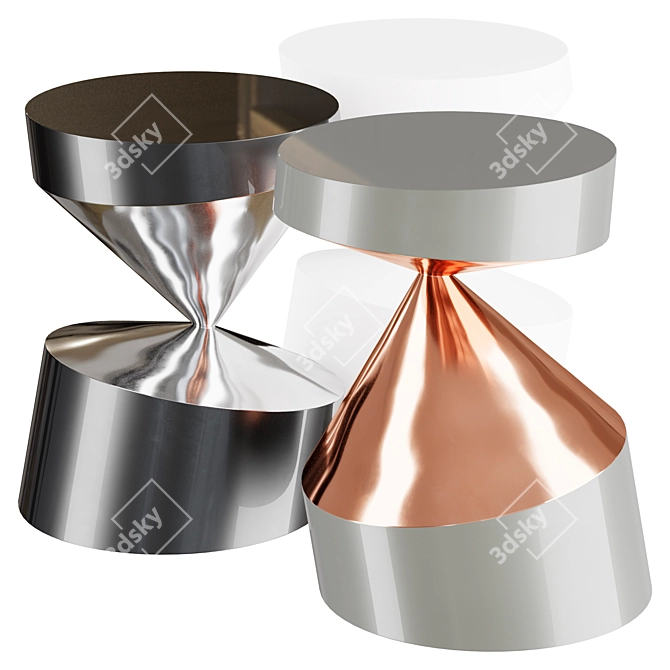 Whirling Twins Side Table 3D model image 2