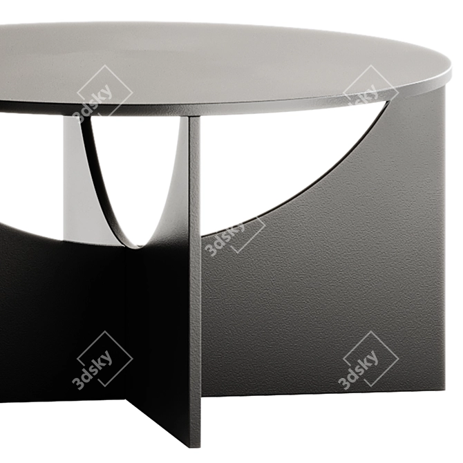 Sleek Round Charlotte Coffee Table 3D model image 2