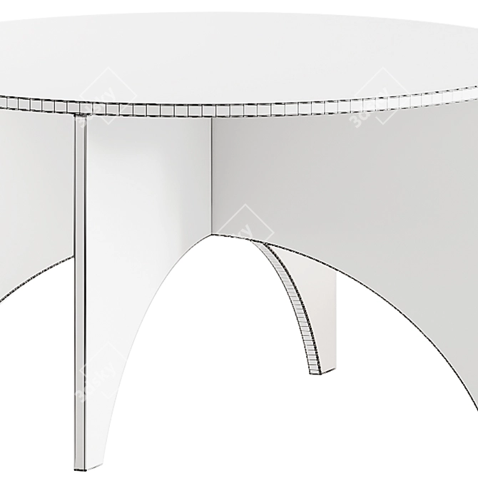 Sleek Round Charlotte Coffee Table 3D model image 5