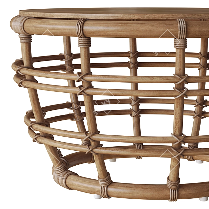 Savannah Rattan Coffee Table Model 3D model image 3