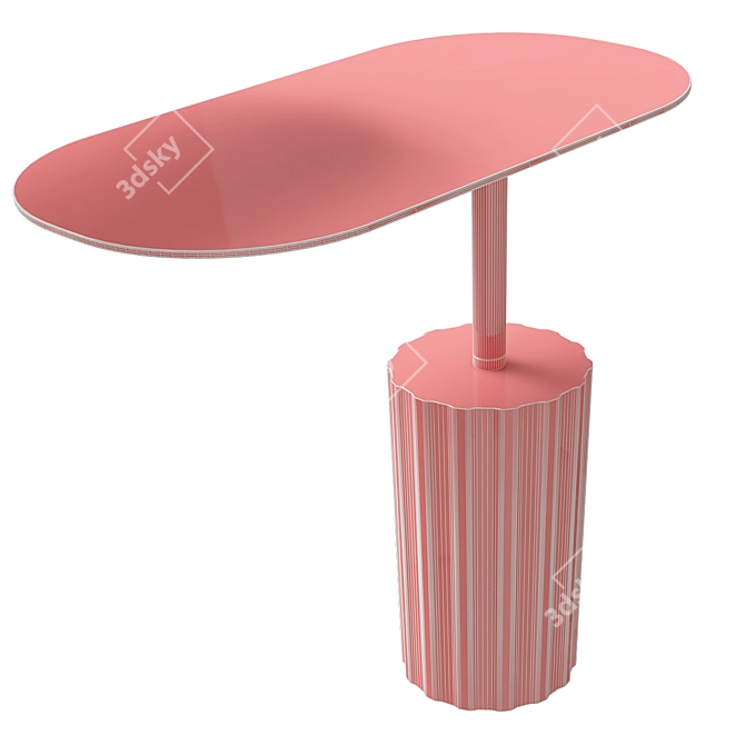 Marble Column Side Table 3D model image 3