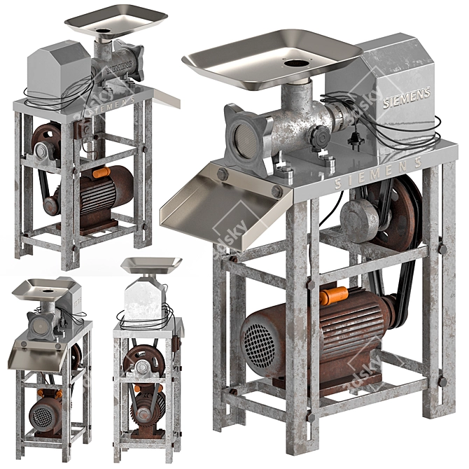 Powerful Commercial Meat Grinder 3D model image 1