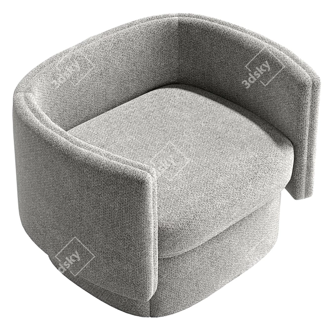 Boucle Chair 3D Model Kit 3D model image 5