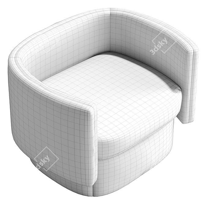 Boucle Chair 3D Model Kit 3D model image 6