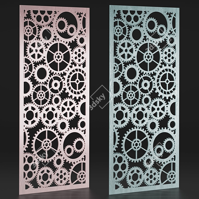 Childlike Motif Panels & Box 3D model image 1