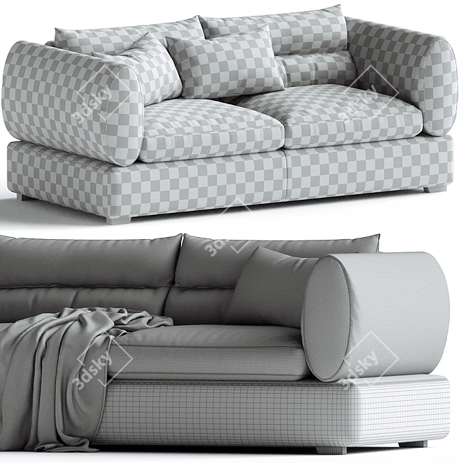 Elegant Parma Sofa Set 3D model image 5