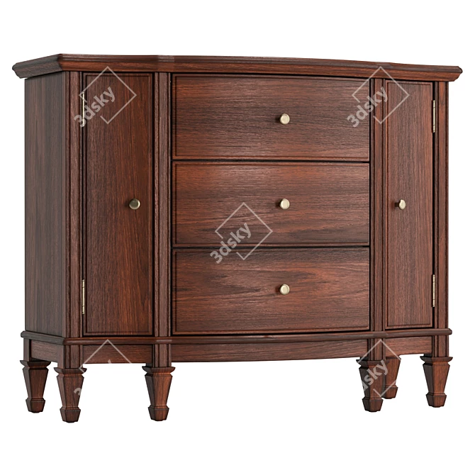 Sheffield Accent Cabinet Drawers Texture 3D model image 1