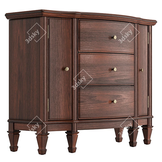 Sheffield Accent Cabinet Drawers Texture 3D model image 4