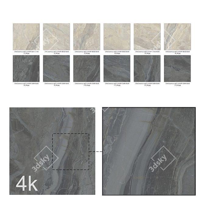 Title: Luxury Marble Texture Set 3D model image 3