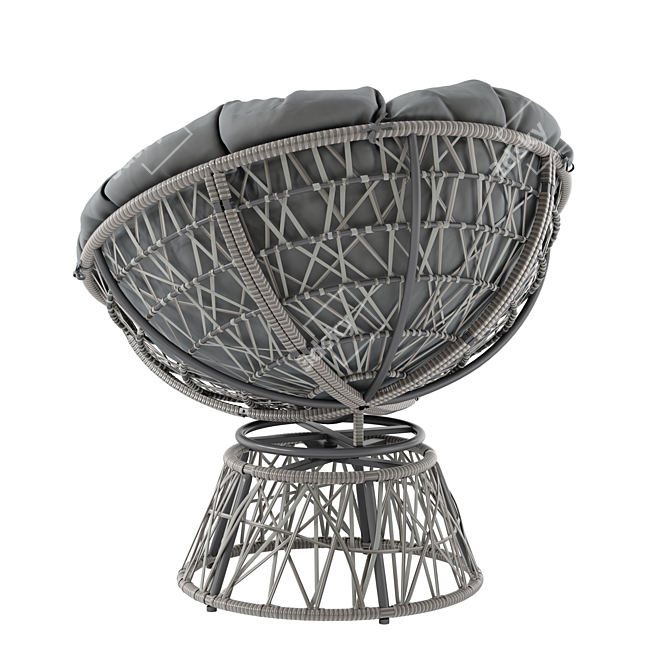 Contemporary Patio Papasan Chair 3D model image 3