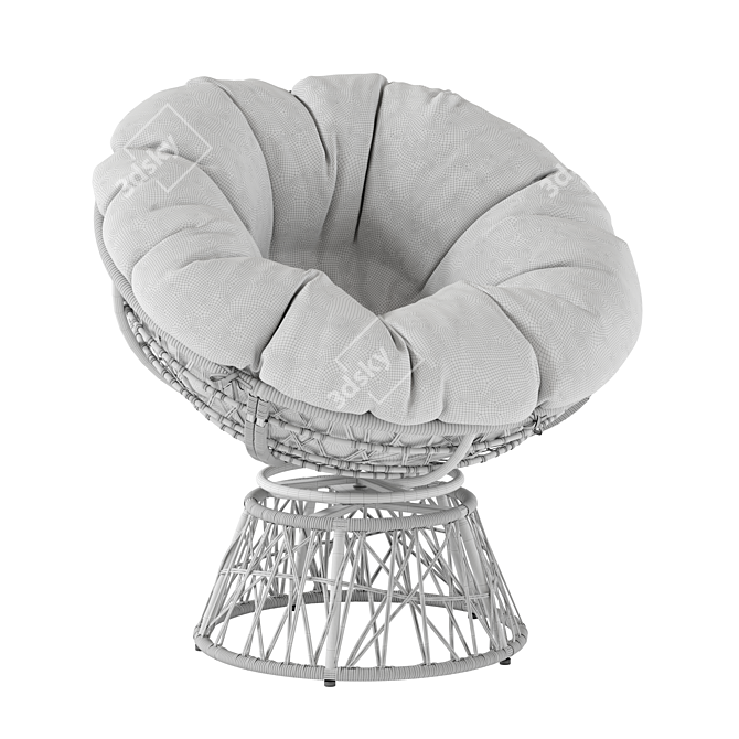 Contemporary Patio Papasan Chair 3D model image 6