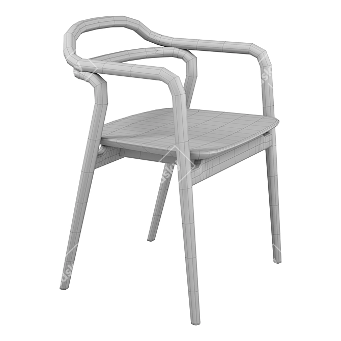 Passoni Tacta Designer Armchair 3D model image 7