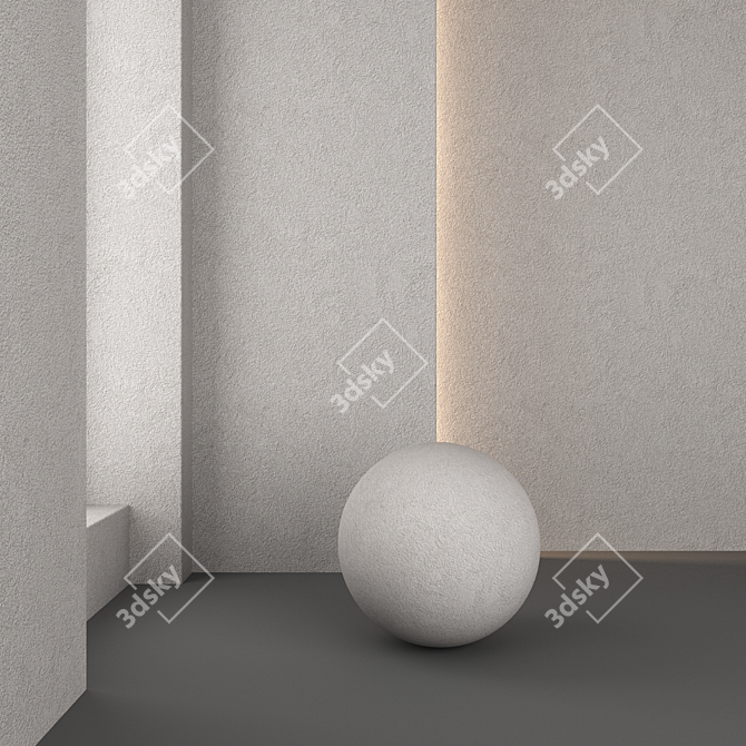 PBR Concrete Decor Materials 3D model image 2