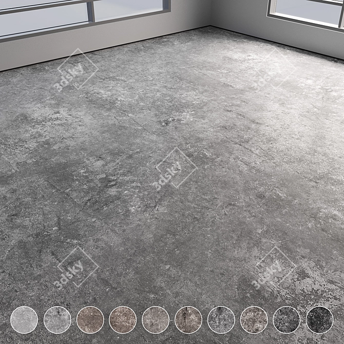 Polished Seamless Concrete Floor 3D model image 1