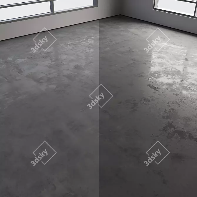 Customizable Polished Concrete Flooring 3D model image 6