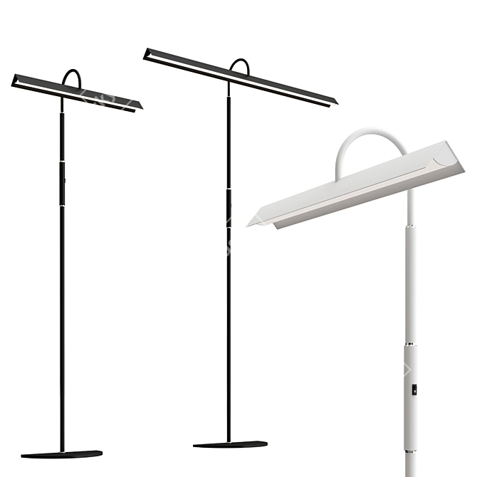 Rotatable LED Floor Lamp 3D model image 1