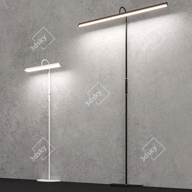 Rotatable LED Floor Lamp 3D model image 3